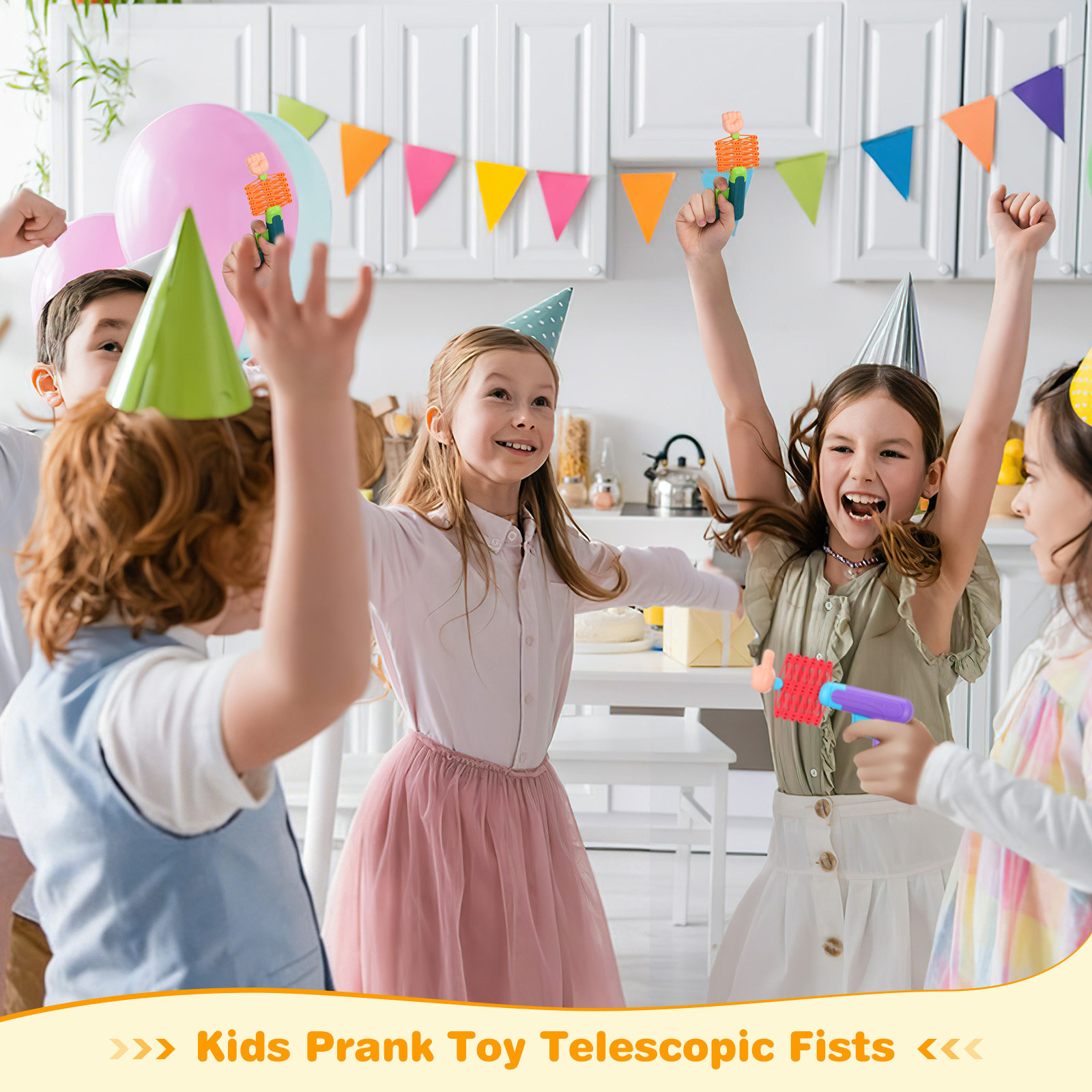 Party Games Kids Indoor - 2Pcs Telescopic Spring Fists Creative Prank