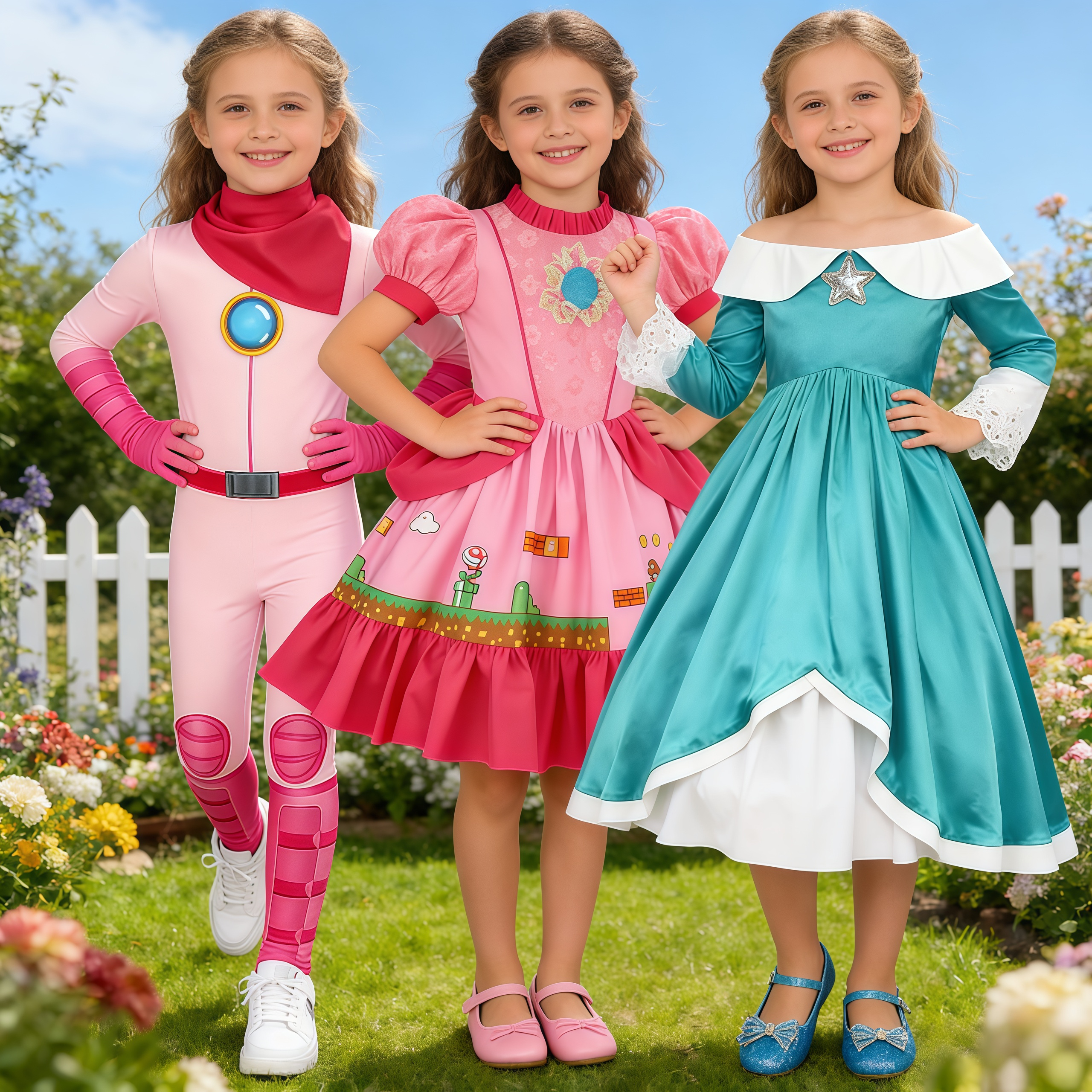 Party Games Quiz - Girls Peach Princess Jumpsuit Anime Game