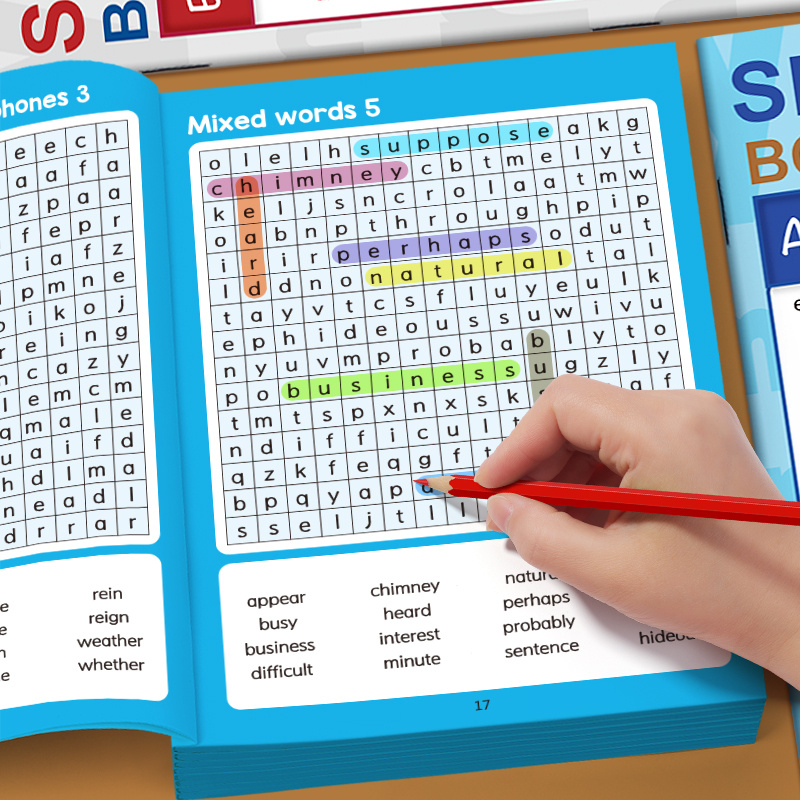 Party Games New Year - Word Spelling Book Corresponding Words Spelling