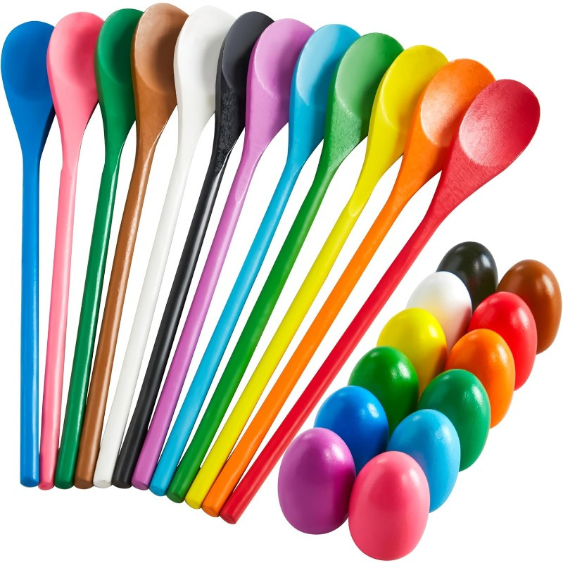 Party Games Egg - 24 PCS Easter Egg and Spoon