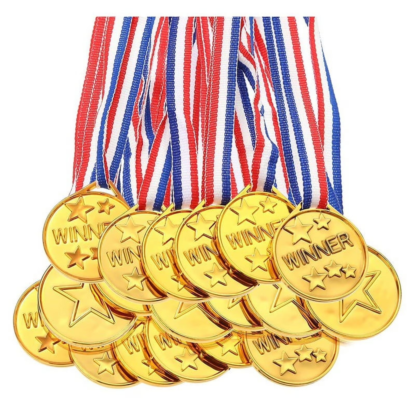 Party Games Engagement - 30Pcs Plastic Gold Winners Medals Trophy