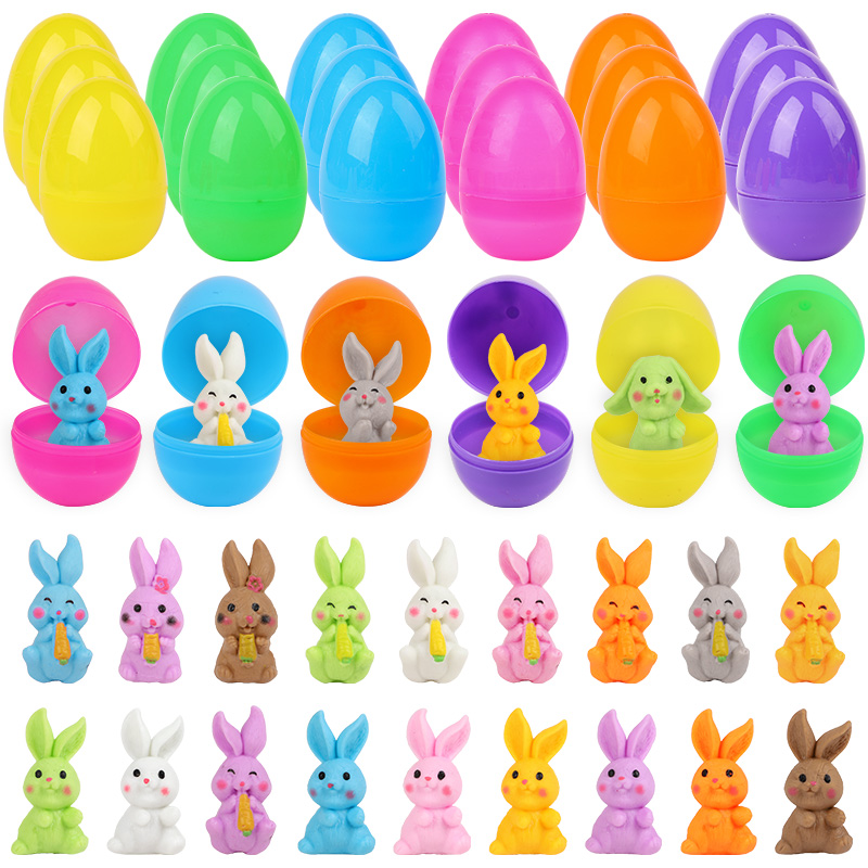 24Pcs Easter Egg With Rabbit F - Party Games Egg 评论和价格