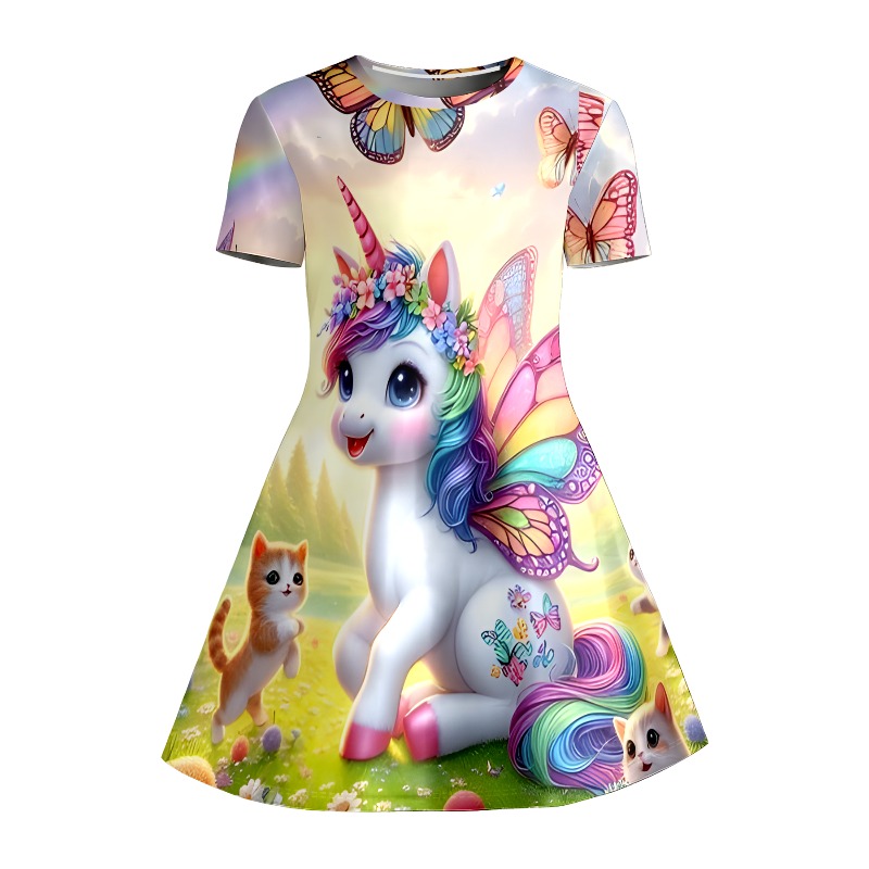 Girl Rainbow Unicorn and Kitte - Games Garden Party 评论和价格