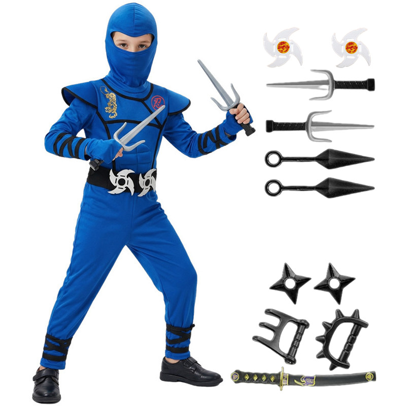Black and Blue Ninja Costume f - Party Games Gifts 评论和价格