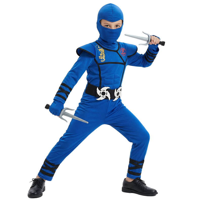 Black and Blue Ninja Costume f - Party Games Gifts 评论和价格