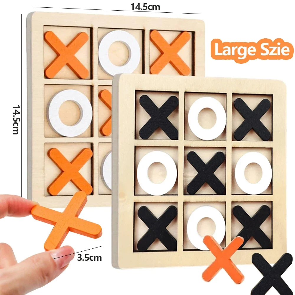 Wooden XO Tic Tac Toe Game Min - Party Games Kids Indoor 评论和价格