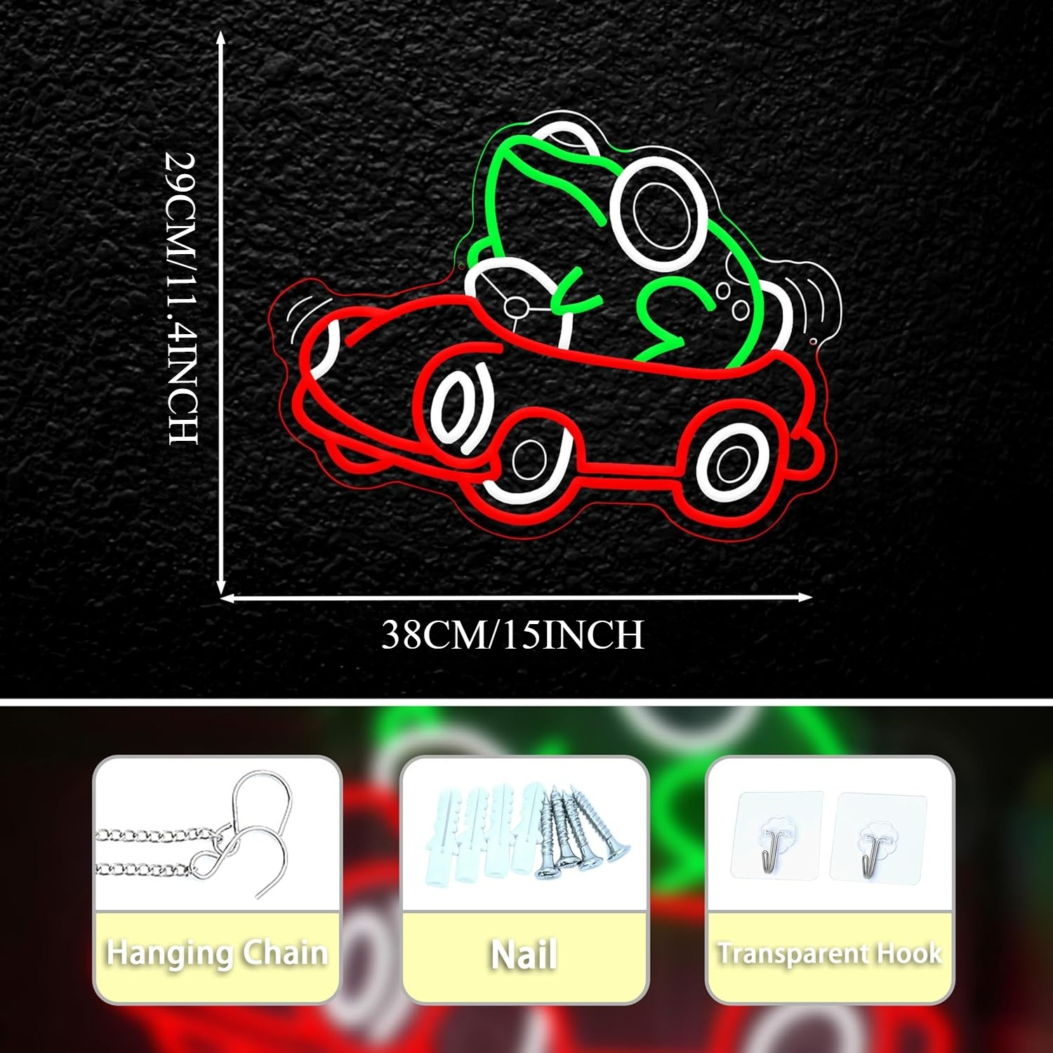 Frog Driving Car Neon Sign Art - Party Games Gifts 评论和价格