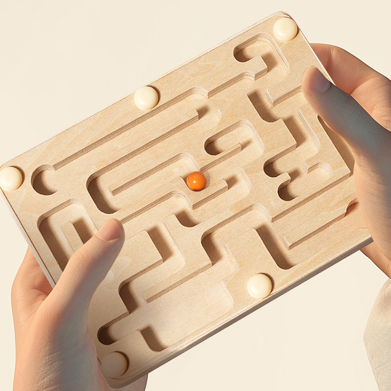 Small Wooden Balance Bead Maze - Party Games Kids Indoor 评论和价格