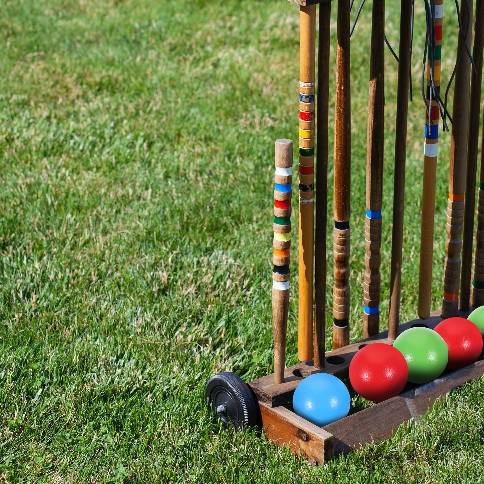 6Pcs Croquet Wooden Ball Set C - Bocce Ball Lawn 评论和价格