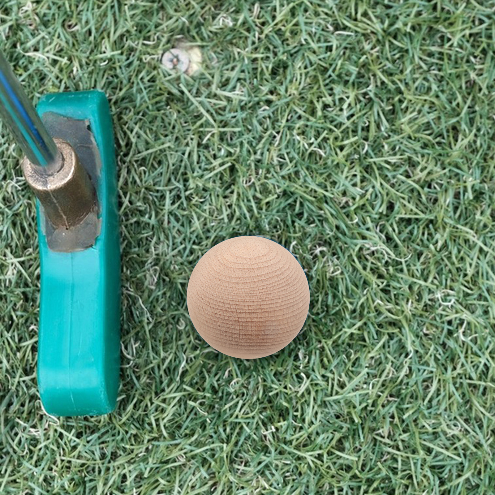 3Pcs Solid Beech Wood Golf Cro - Bocce Ball Lawn 评论和价格