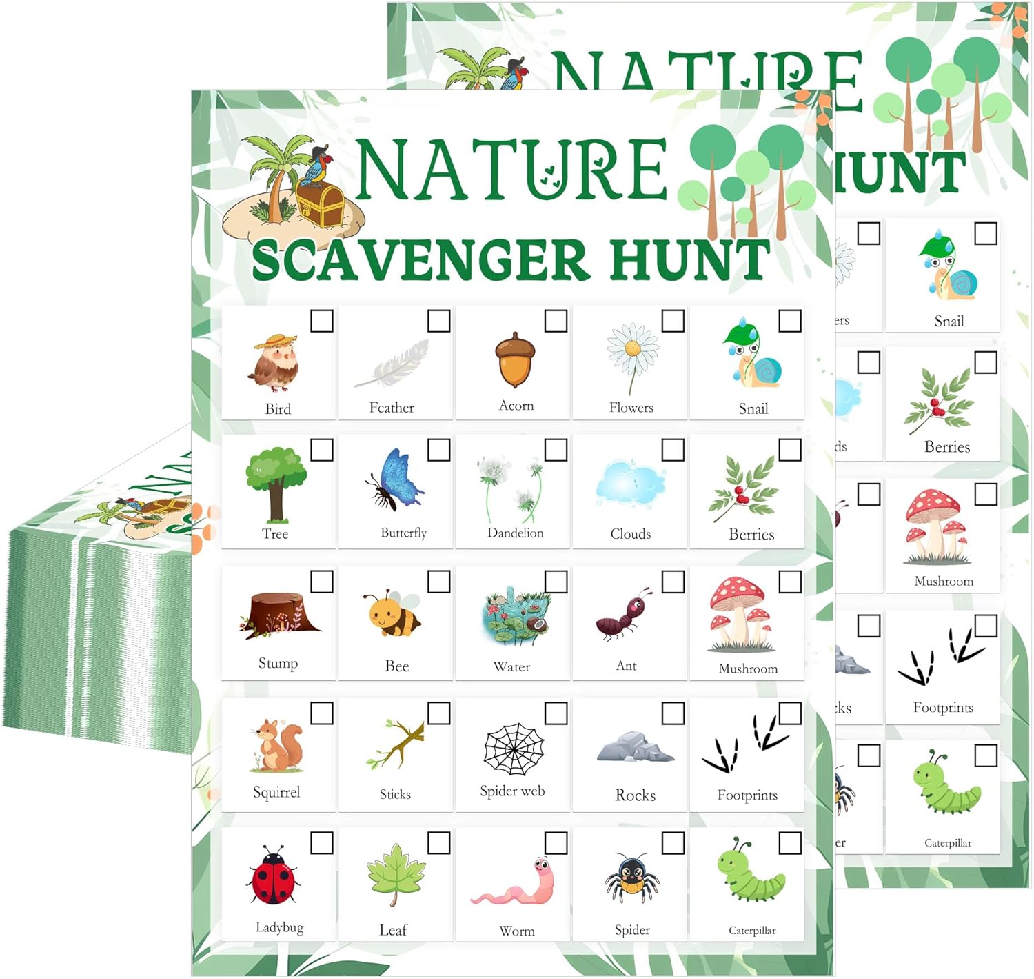 Nature Scavenger Hunt Card 5 x - Scavenger Hunt Card 评论和价格