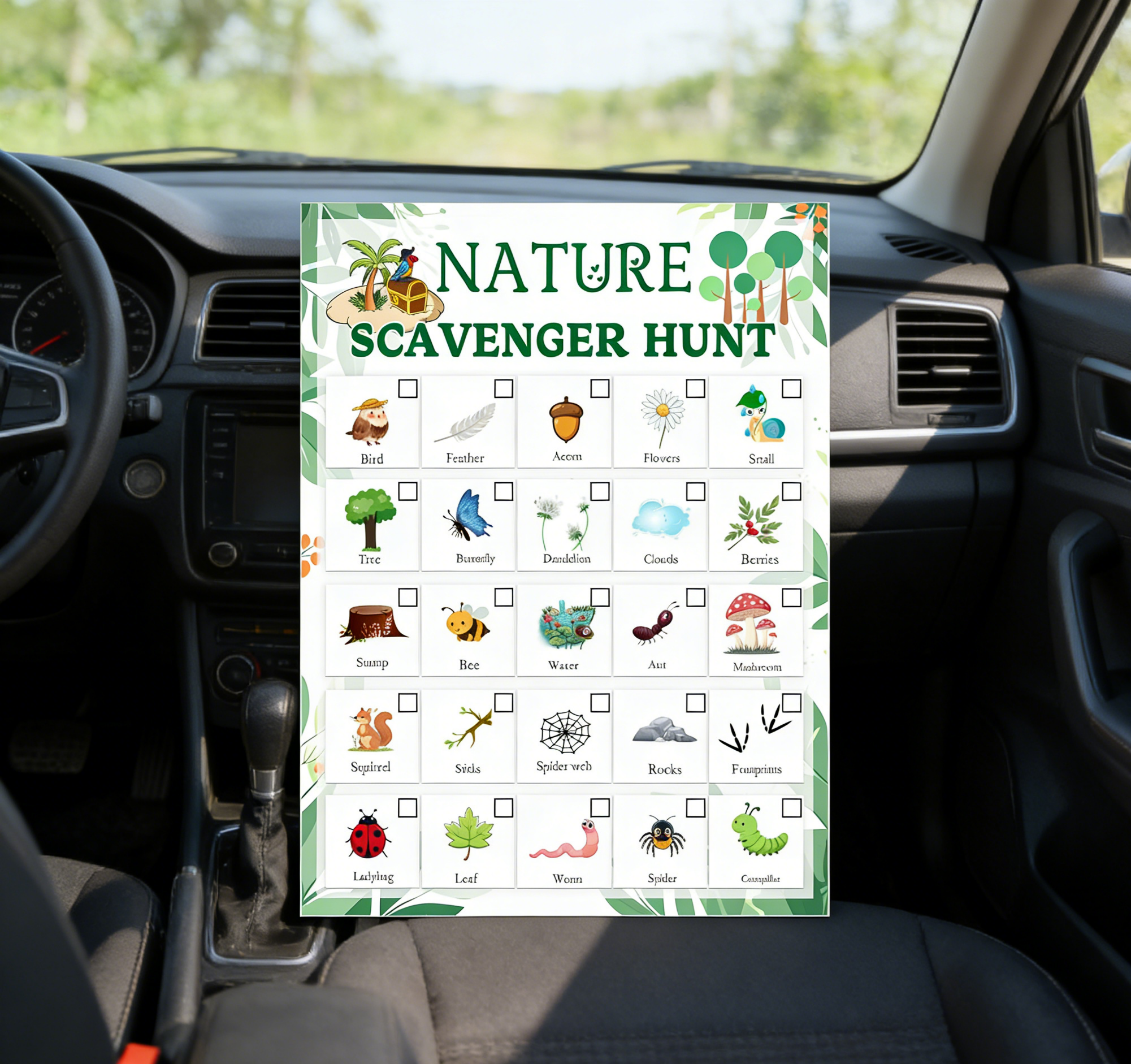 Nature Scavenger Hunt Card 5 x - Scavenger Hunt Card 评论和价格