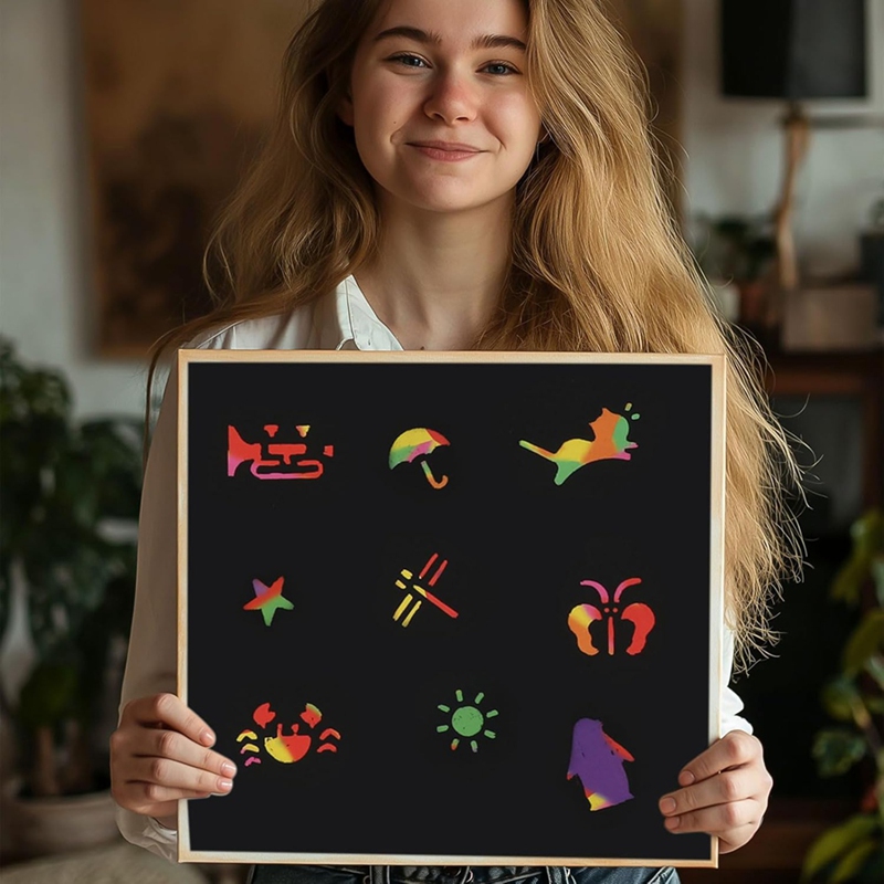 Scratch Paper Art Set, Black C - Party Games Gifts 评论和价格