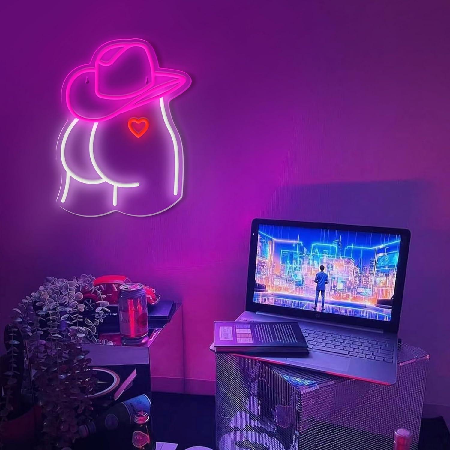 Cowgirl Neon Sign Dimmable LED - Party Games Christmas 评论和价格
