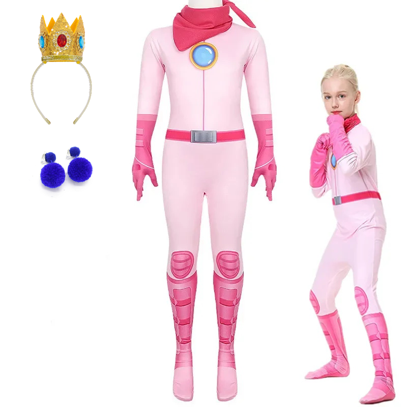 Girls Peach Princess Jumpsuit  - Party Games Quiz 评论和价格