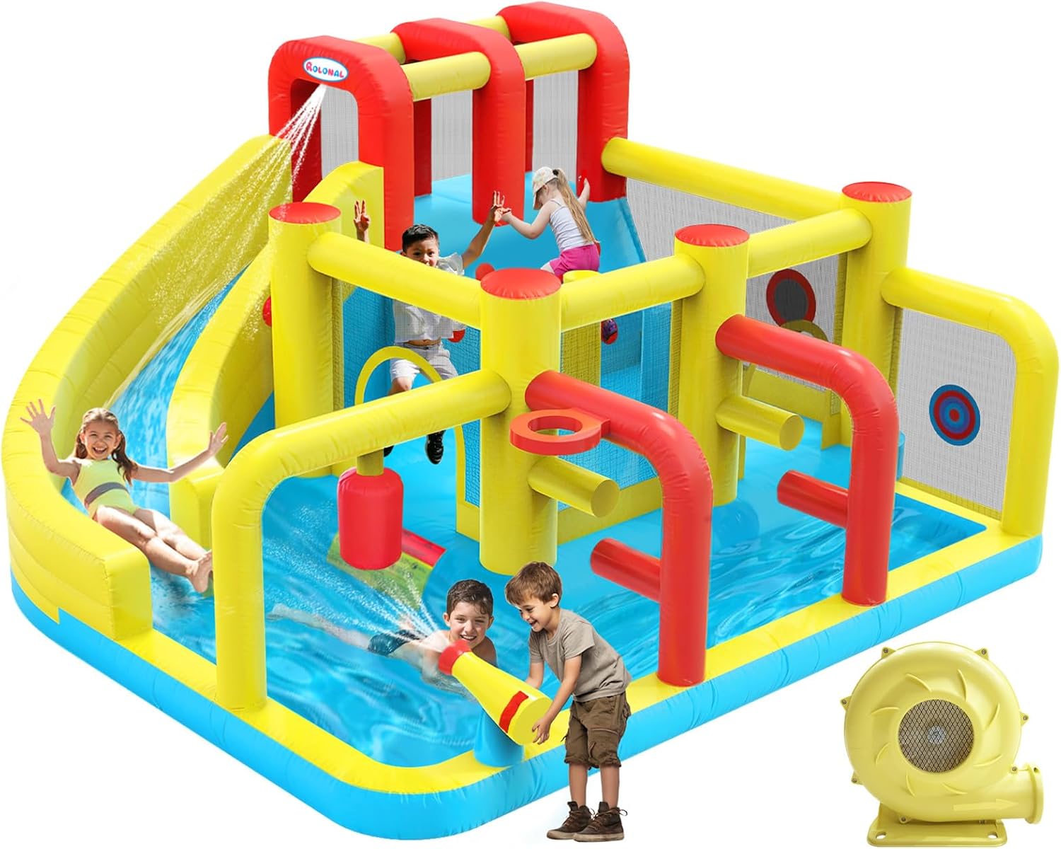 Kids Inflatable Water Slide Bo - Party Games Kids Indoor 评论和价格