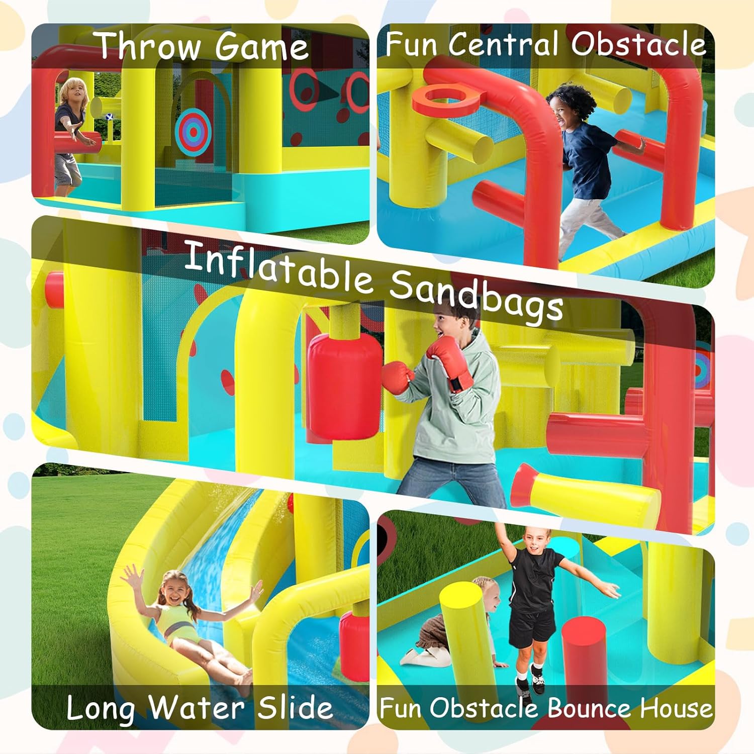 Kids Inflatable Water Slide Bo - Party Games Kids Indoor 评论和价格