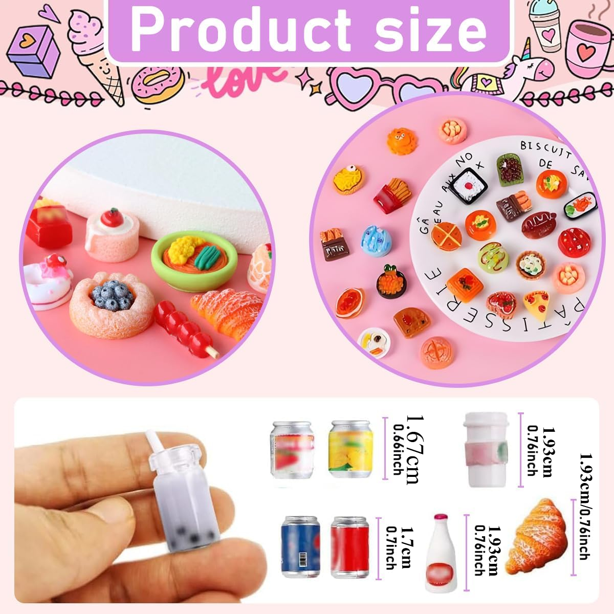 50Pcs Miniature Food Drink Bot - Party Games You Can Play 评论和价格
