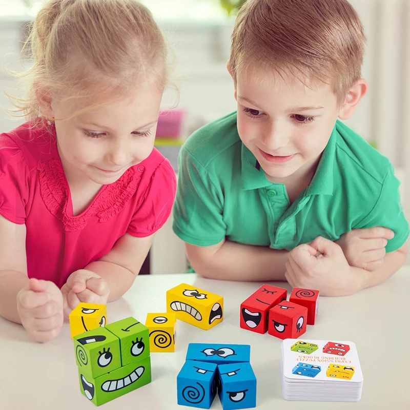 1Pcs Expressions Matching Puzz - Party Games Kids Indoor 评论和价格