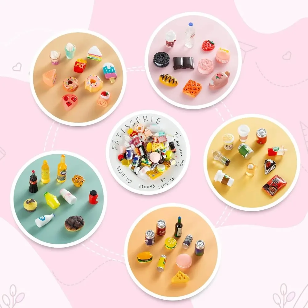 10Pcs Miniature Food Drink Bot - Party Games You Can Play 评论和价格