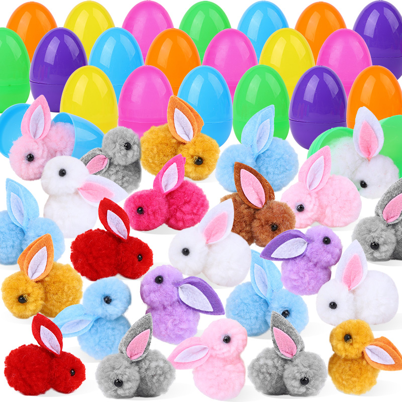 24/48Pcs Cute Easter Egg with  - Party Games Egg 评论和价格