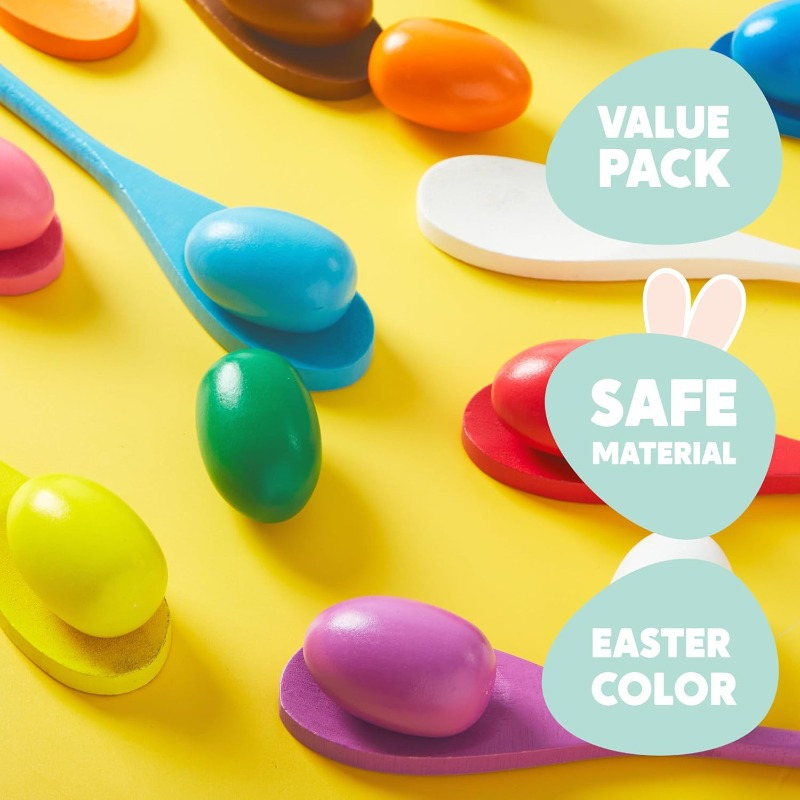 24 PCS Easter Egg and Spoon Ra - Party Games Egg 评论和价格