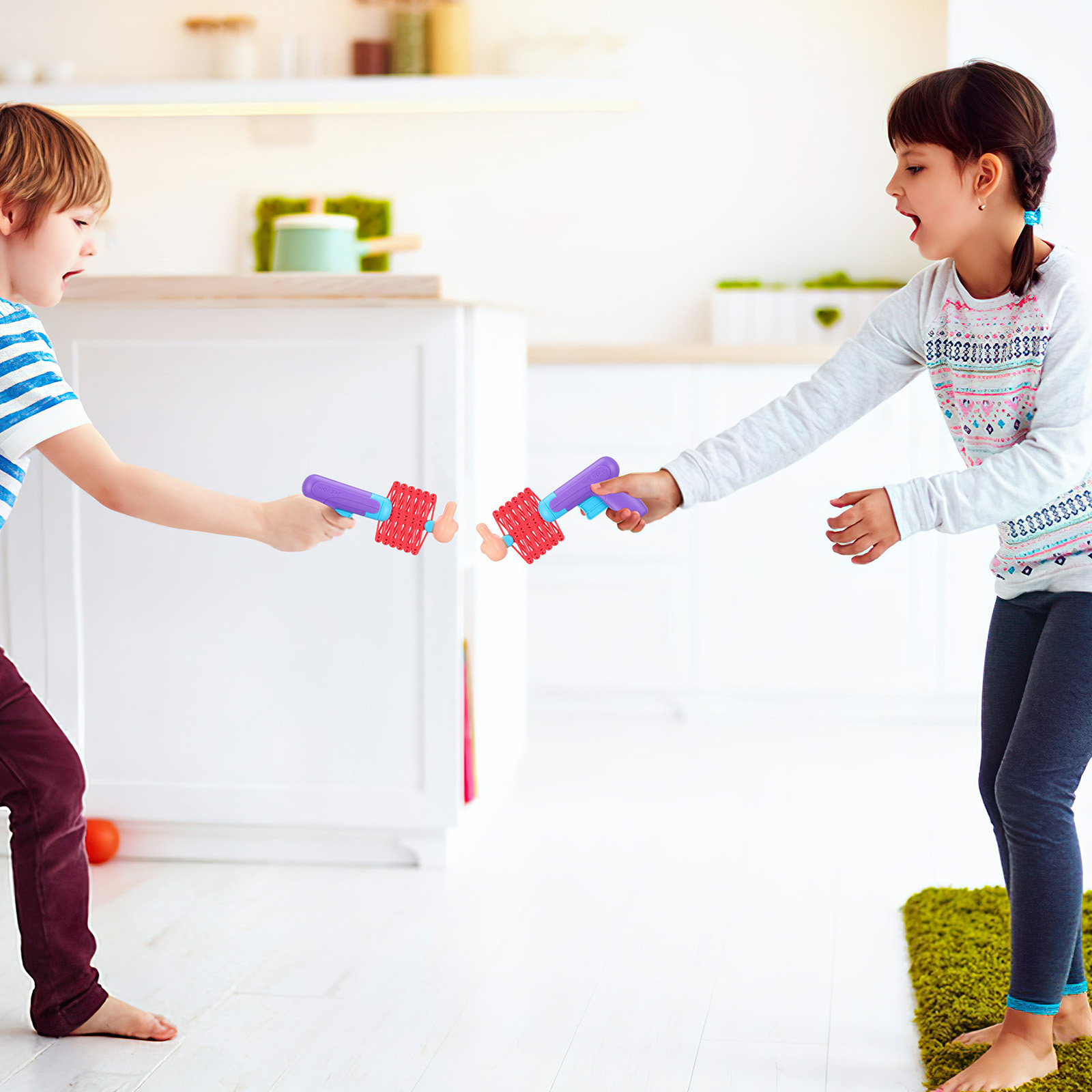 2Pcs Telescopic Spring Fists P - Party Games Kids Indoor 评论和价格